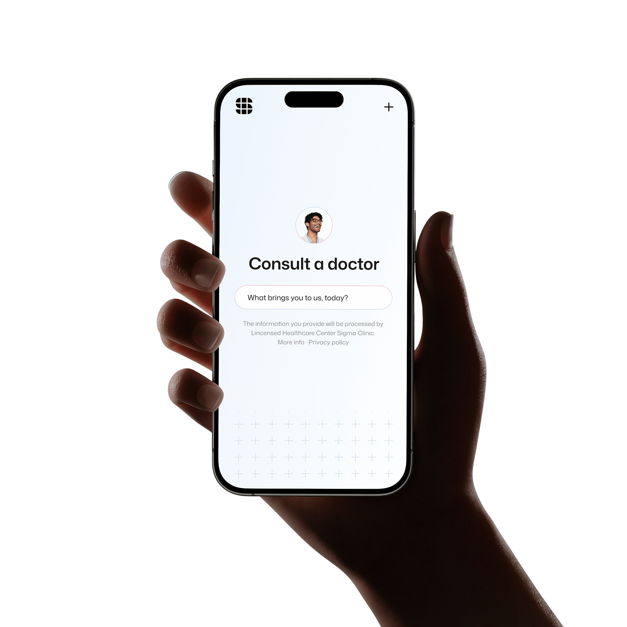 iPhone showing Sigma Clinic application
